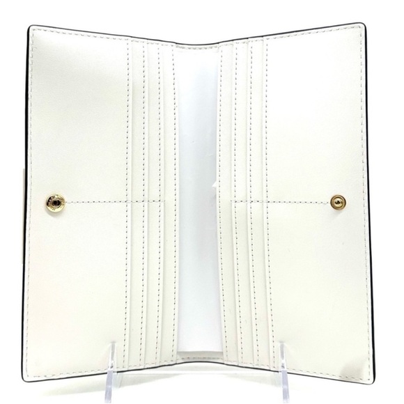 Michael Kors Reed Large Snap Bifold Wallet Optic White - Picture 8 of 9
